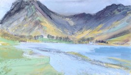 Buttermere 2. Acrylic and mixed media. 31cm x 53cm